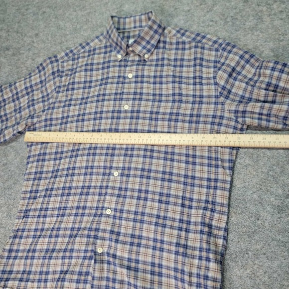 Peter Millar Mens Plaid Button Down Long Sleeve Casual Shirt - M - Picture 5 of 6